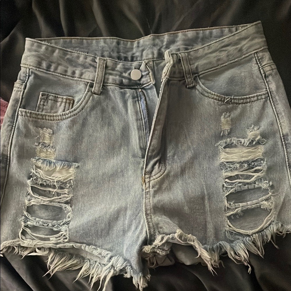 Distressed Denim Women Shorts